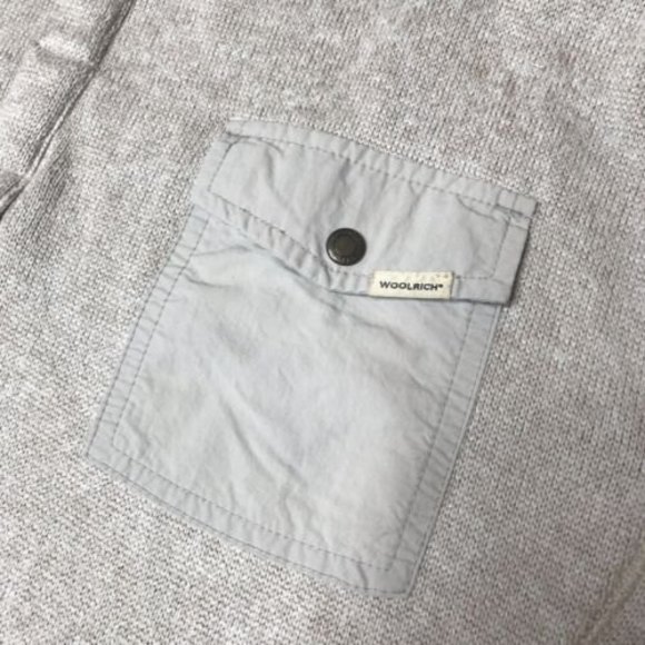 Mens Woolrich Button Pocket Quarter Snap Beige Pullover Fleece Size Extra Large - Picture 4 of 7